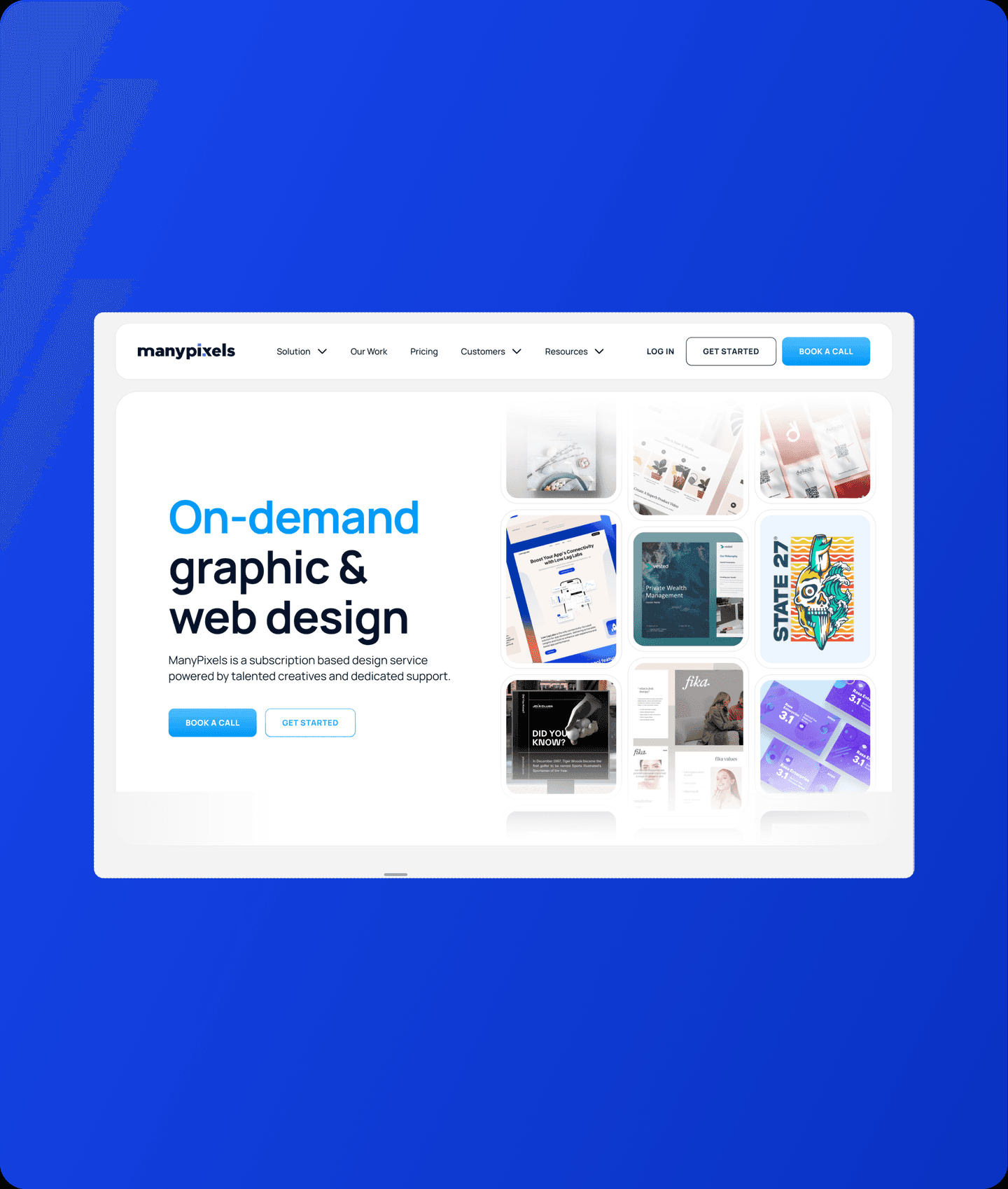 Manypixels — design subscription site