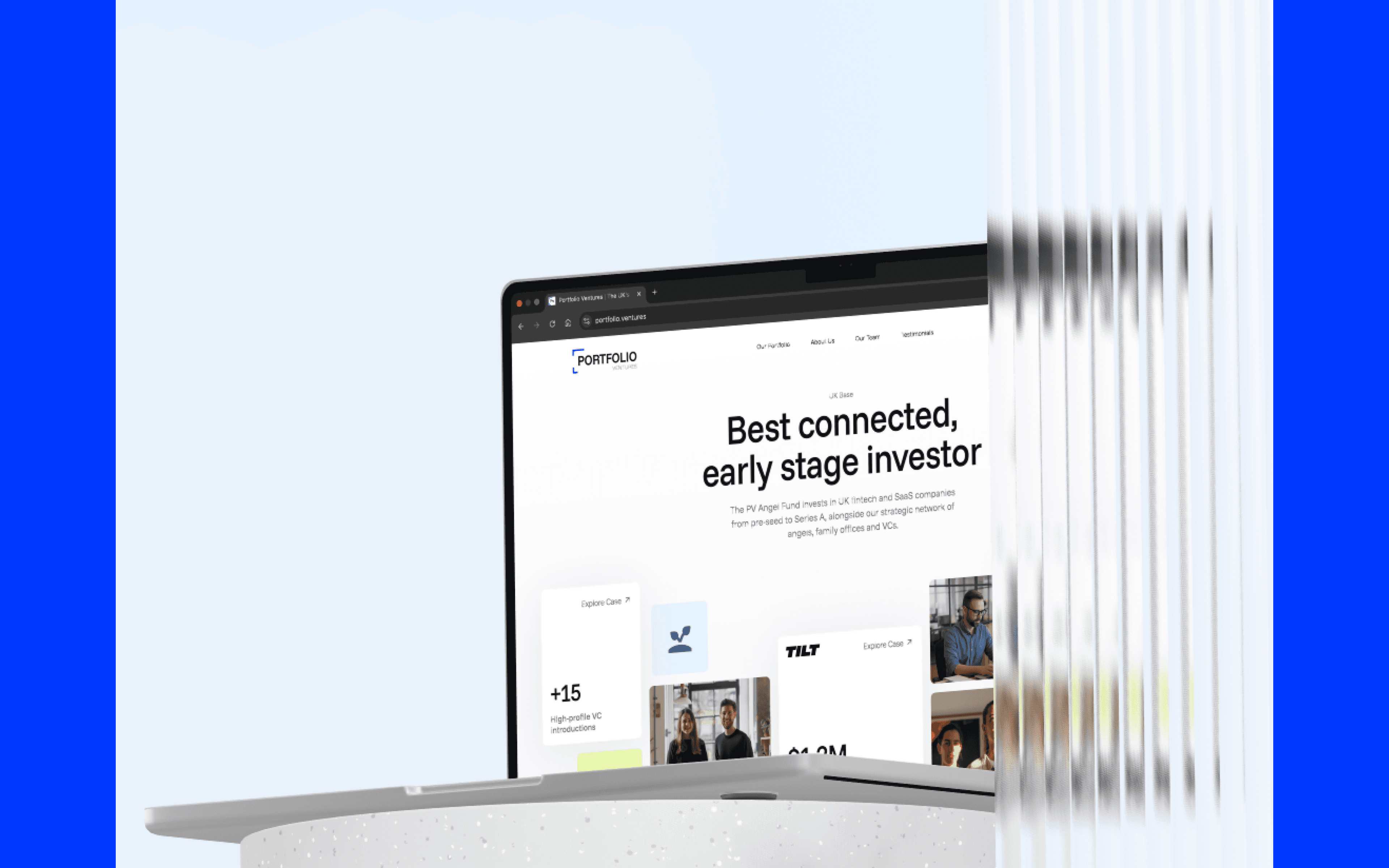 Portfolio Ventures — home page, desktop
