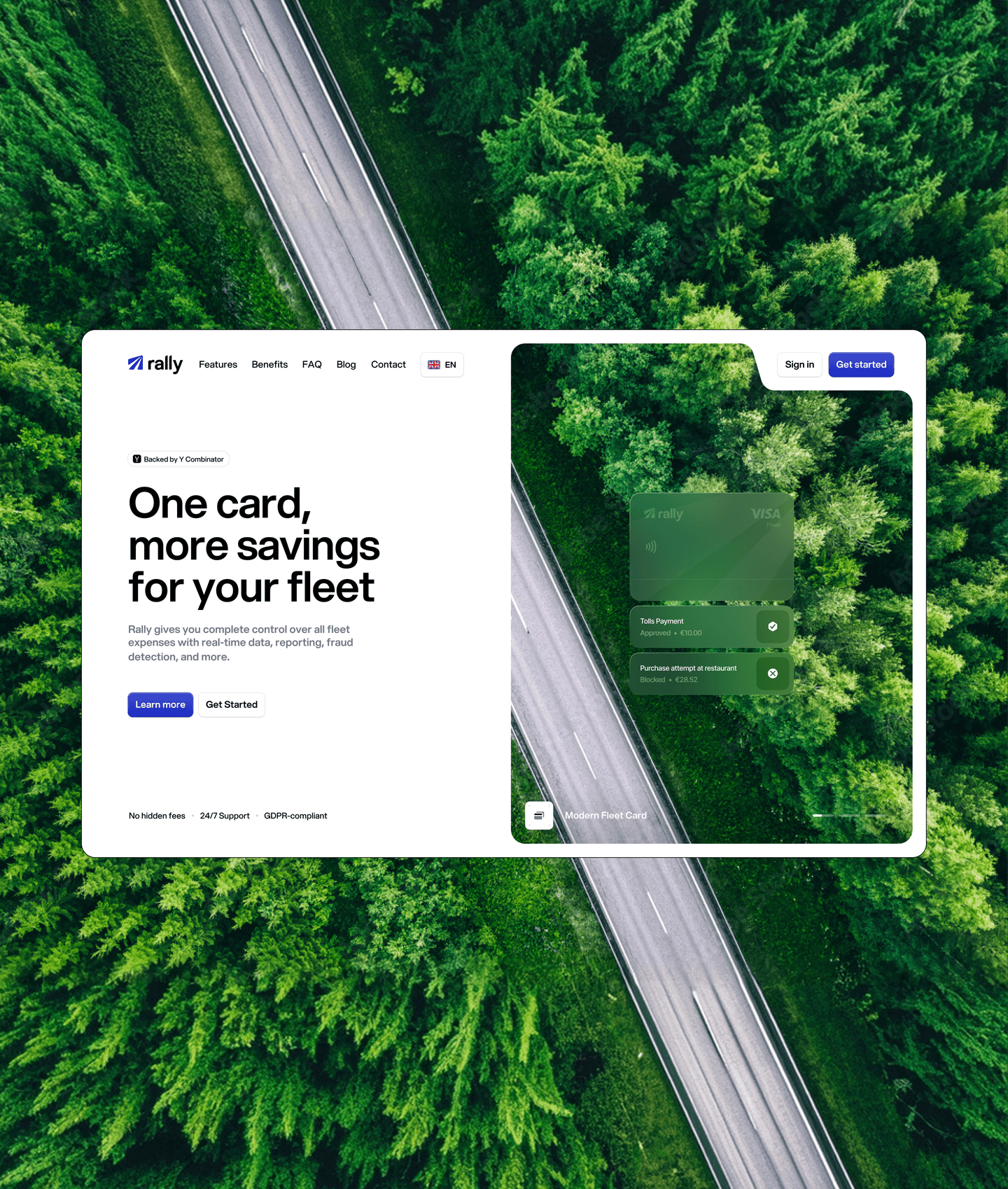 Rally — fleet card site