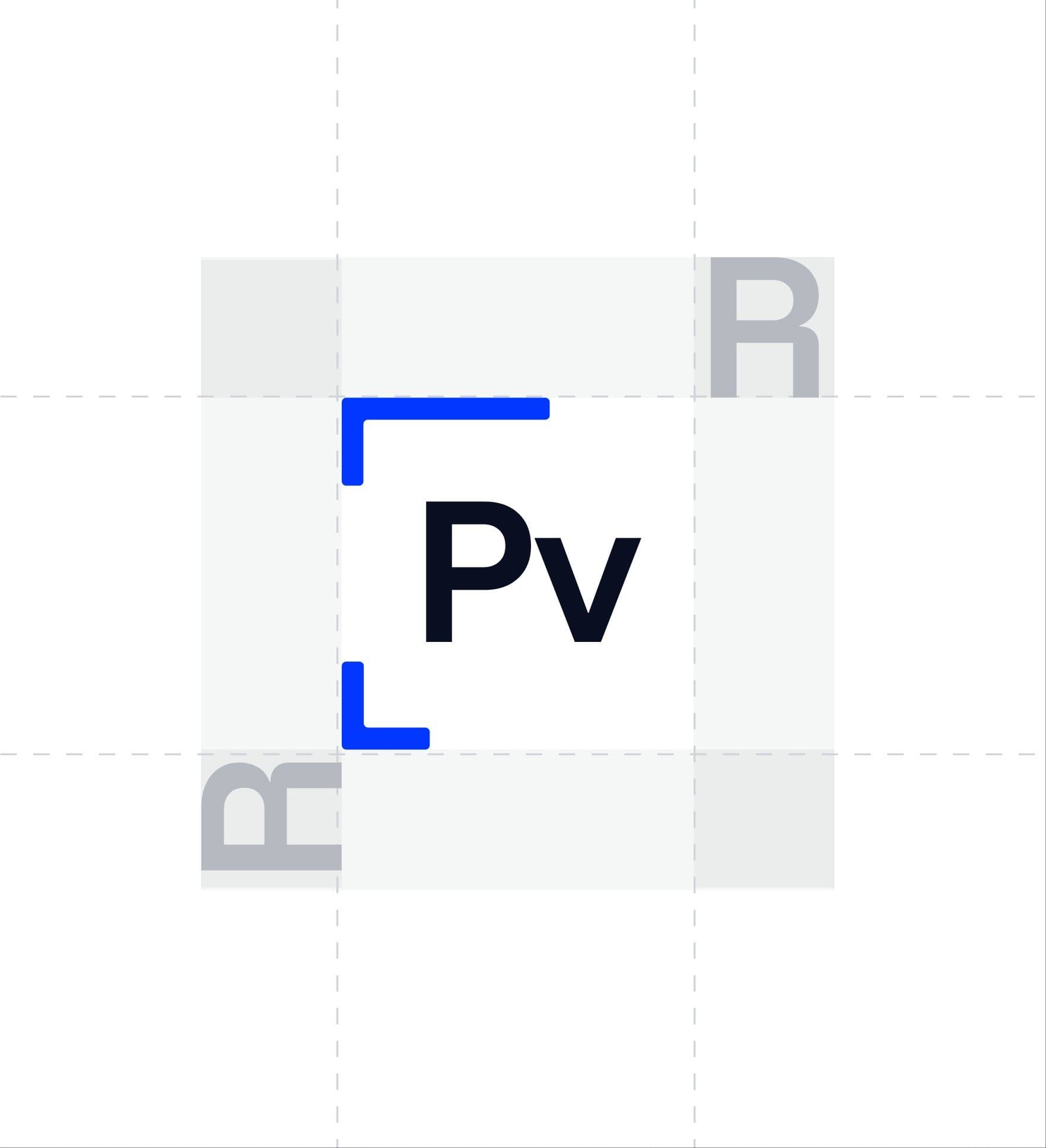 The Pv mark on its construction grid